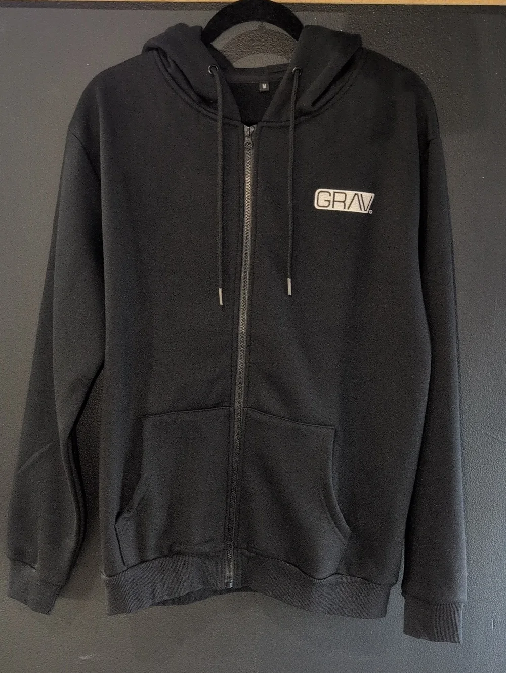 GRAV brand Black Zip-Up Hoodie - Men's M